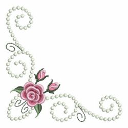 Pearl Roses Corners 03 machine embroidery designs