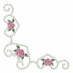 Pearl Roses Corners 04 machine embroidery designs