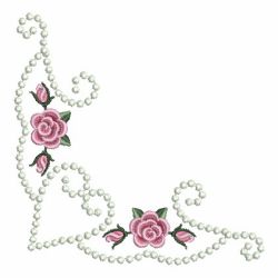 Pearl Roses Corners 05 machine embroidery designs