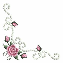 Pearl Roses Corners 07 machine embroidery designs