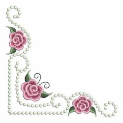 Pearl Roses Corners 08 machine embroidery designs