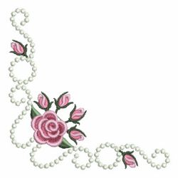 Pearl Roses Corners 09 machine embroidery designs