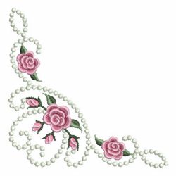 Pearl Roses Corners 10 machine embroidery designs