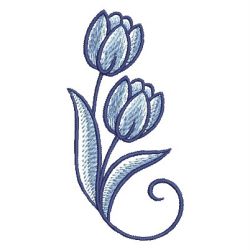 Delft Blue Bloom 05 machine embroidery designs