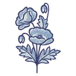 Delft Blue Bloom 09 machine embroidery designs