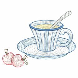 Rippled Tea Time 2 04(Lg) machine embroidery designs