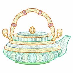 Rippled Tea Time 2 08(Lg) machine embroidery designs