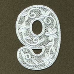 FSL Floral Numbers 09 machine embroidery designs