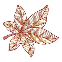 Rippled Autumn Leaves 02(Md) machine embroidery designs