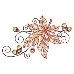 Rippled Autumn Leaves 03(Sm) machine embroidery designs
