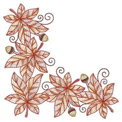 Rippled Autumn Leaves 04(Sm) machine embroidery designs