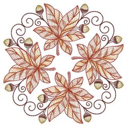 Rippled Autumn Leaves 05(Md) machine embroidery designs