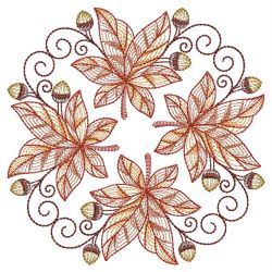 Rippled Autumn Leaves 05(Sm) machine embroidery designs