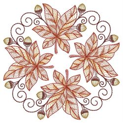 Rippled Autumn Leaves 05(Sm) machine embroidery designs