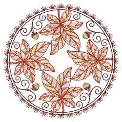 Rippled Autumn Leaves 07(Sm) machine embroidery designs