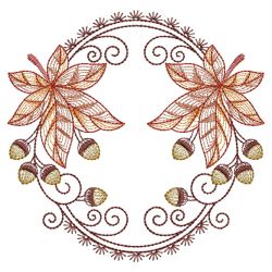 Rippled Autumn Leaves 08(Lg) machine embroidery designs
