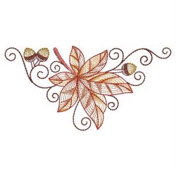 Rippled Autumn Leaves 09(Sm) machine embroidery designs