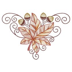 Rippled Autumn Leaves 10(Lg) machine embroidery designs