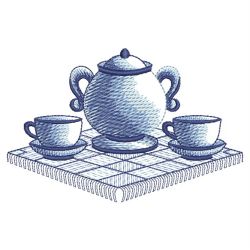 Delft Blue Tea Time 05 machine embroidery designs