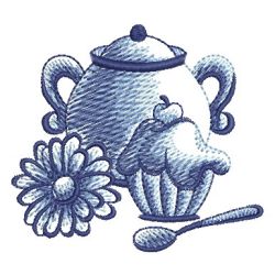 Delft Blue Tea Time 09 machine embroidery designs