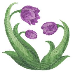 Watercolor Tulips 06(Md) machine embroidery designs