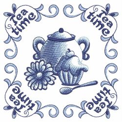 Delft Blue Tea Time 2 03(Sm) machine embroidery designs