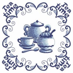 Delft Blue Tea Time 2 04(Sm) machine embroidery designs