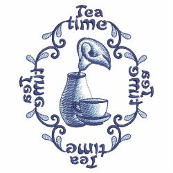 Delft Blue Tea Time 2 05(Sm) machine embroidery designs