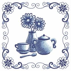 Delft Blue Tea Time 2 06(Sm) machine embroidery designs