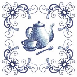 Delft Blue Tea Time 2 07(Md) machine embroidery designs