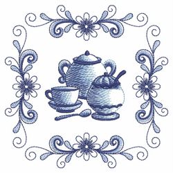 Delft Blue Tea Time 2 08(Md) machine embroidery designs