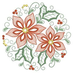 Poinsettia In Bloom 04(Sm) machine embroidery designs