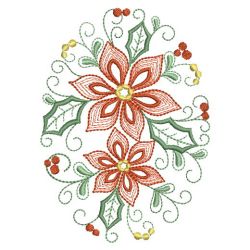 Poinsettia In Bloom 06(Sm) machine embroidery designs