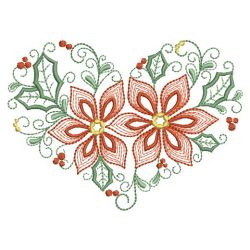 Poinsettia In Bloom 10(Md) machine embroidery designs