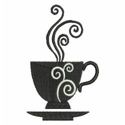 Coffee Cup Silhouettes 01 machine embroidery designs