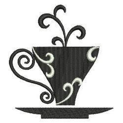 Coffee Cup Silhouettes 05 machine embroidery designs