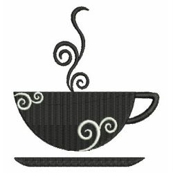 Coffee Cup Silhouettes 06 machine embroidery designs