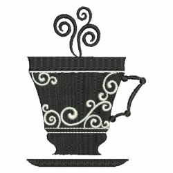 Coffee Cup Silhouettes 07 machine embroidery designs