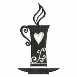 Coffee Cup Silhouettes 09 machine embroidery designs