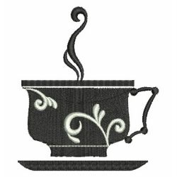 Coffee Cup Silhouettes 10 machine embroidery designs