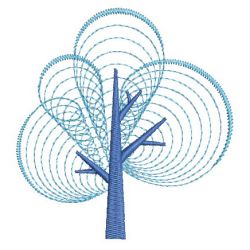 Rippled Retro Trees 2(Lg) machine embroidery designs