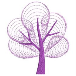 Rippled Retro Trees 2 05(Lg) machine embroidery designs