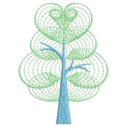 Rippled Retro Trees 2 06(Sm) machine embroidery designs