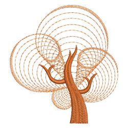 Rippled Retro Trees 2 08(Sm) machine embroidery designs