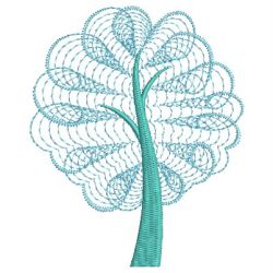 Rippled Retro Trees 2 14(Sm) machine embroidery designs