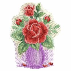 Watercolor Red Roses 06(Sm) machine embroidery designs