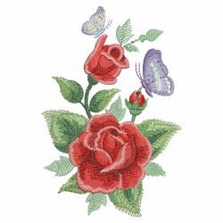 Watercolor Red Roses 07(Md) machine embroidery designs