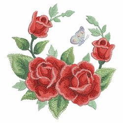 Watercolor Red Roses 08(Lg) machine embroidery designs