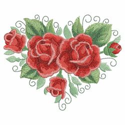 Watercolor Red Roses 12(Sm) machine embroidery designs
