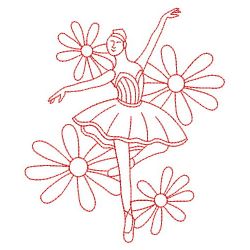 Redwork Ballerina 02(Lg)